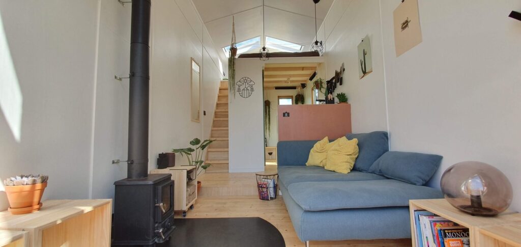 Grundriss und Innenraum des Tiny House