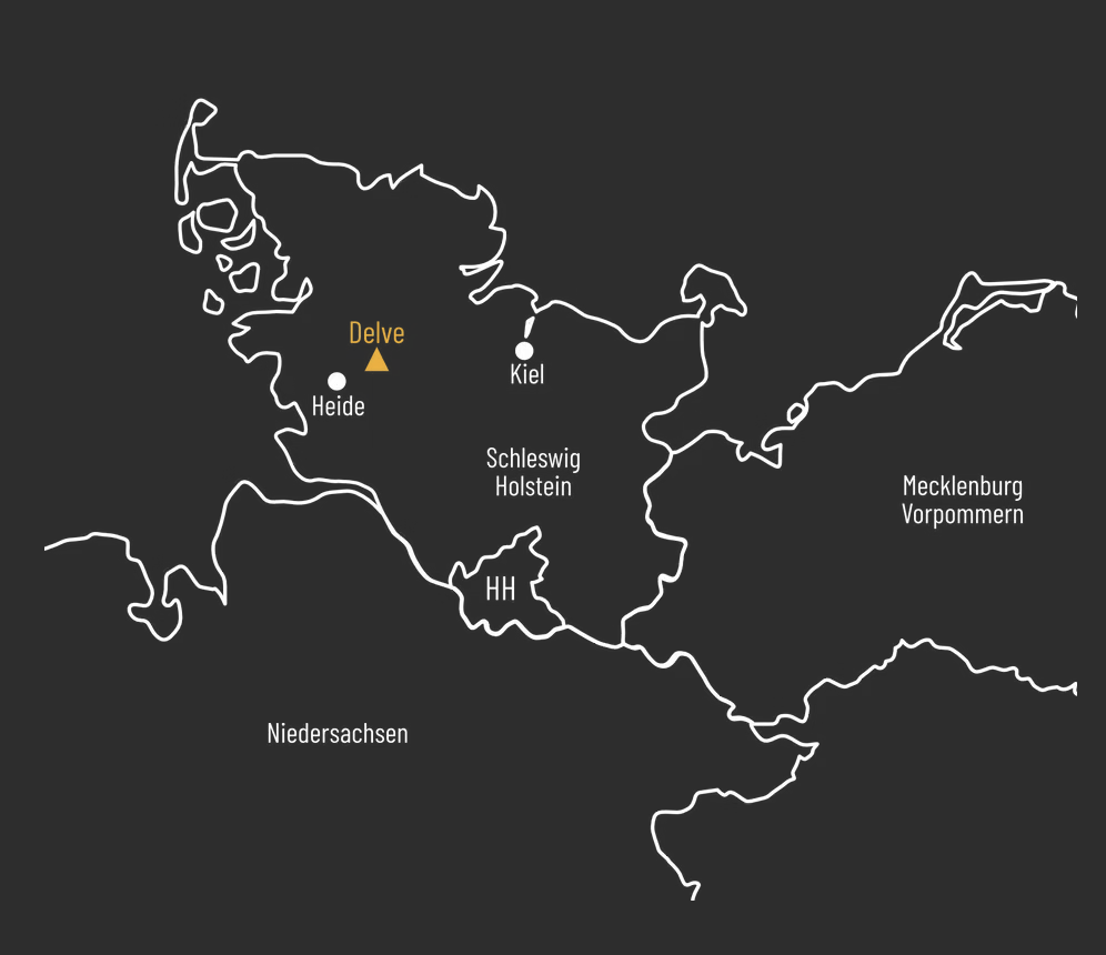 Karte: Lage von Delve in Deutschland